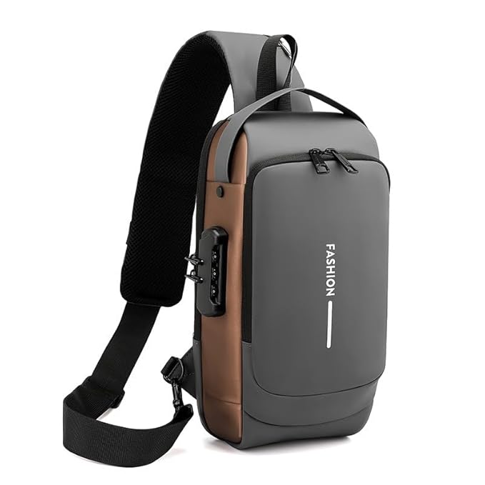 Crossbody Sling Bag With USB Charging Port (Unisex)