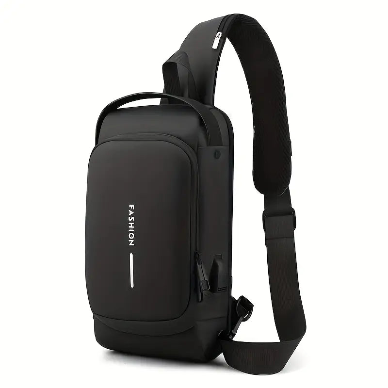 Crossbody Sling Bag With USB Charging Port (Unisex)