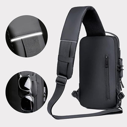 Crossbody Sling Bag With USB Charging Port (Unisex)